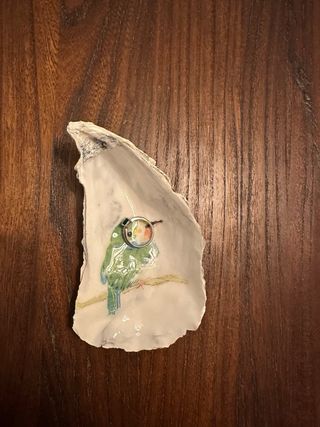 Bandeja joyero concha ostra pintada