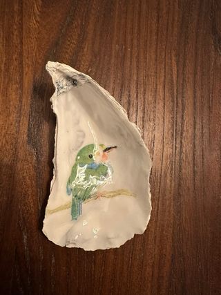 Bandeja joyero concha ostra pintada