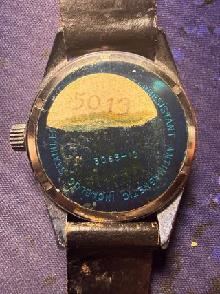 Reloj vintage DELKAR Negro y Naranja