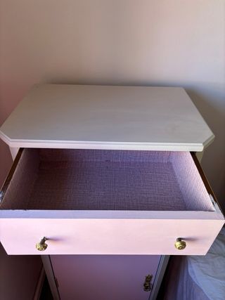 Zapatero rosa y dorado