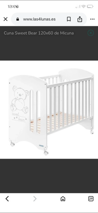 Cuna Micuna Sweet Bear 120x60