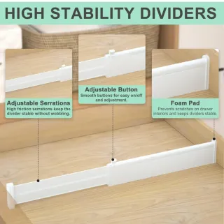 Paquete de 8 separadores de cajones nuevo