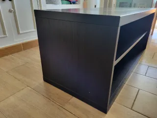 Mueble TV Ikea madera negro/marrón