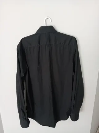 Camisa BOSS Hombre Manga Larga Negra Formal