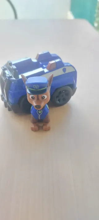 Figura Chase Patrulla Canina +Coche Policía regalo