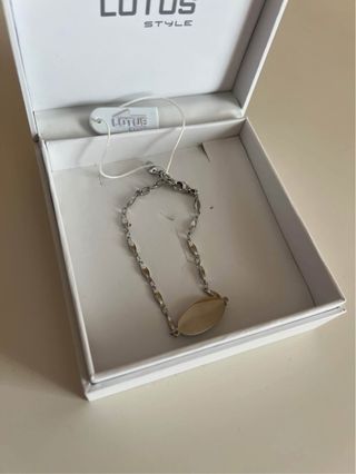 Pulseira Lotus Style Prateada Inox Ajustável