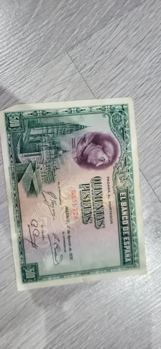 Billete 500 Pesetas Banco de España 1928