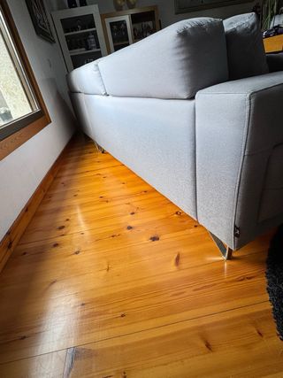 Sofá gris extensible