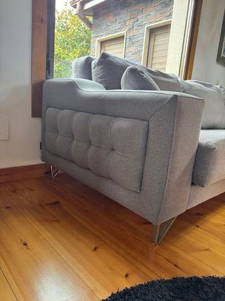 Sofá gris extensible