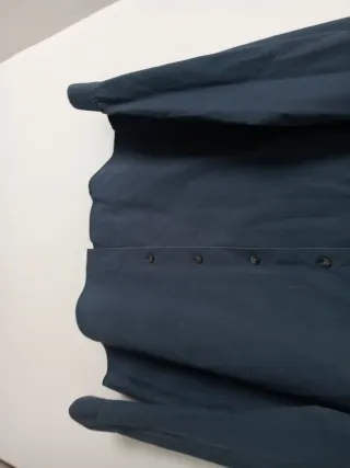 Camisa CK Hombre Manga Larga Azul Marino