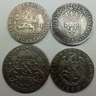 4 MONEDAS ANTIGUAS DE COLECCIÓN VARIADAS