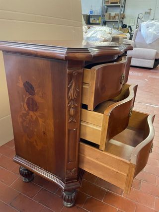 Coppia comodini noce massello