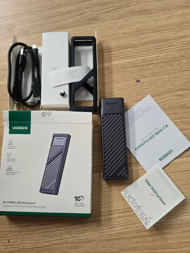 UGREEN Carcasa M.2 NVMe PCIe USB C 3.2 afbeelding 4
