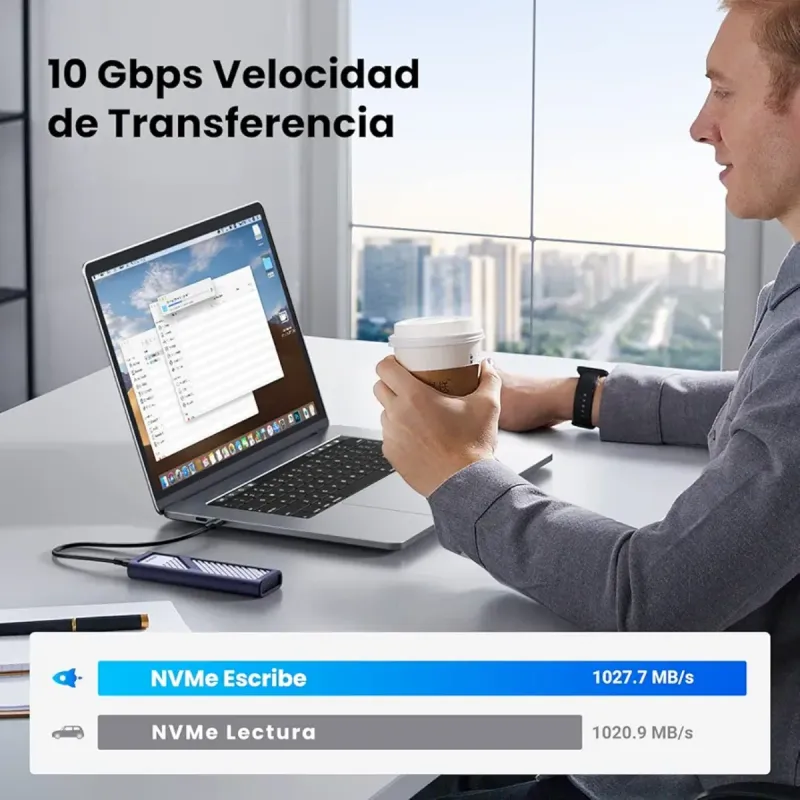 UGREEN Carcasa M.2 NVMe PCIe USB C 3.2 afbeelding 6