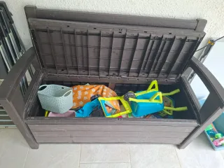 Banco baúl resina exterior