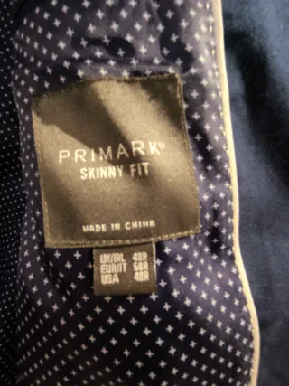 Traje de chaqueta azul hombre