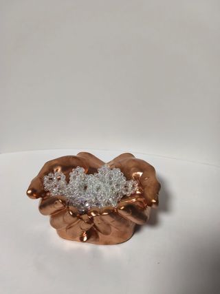 Cuenco Manos Bronce Decorativo