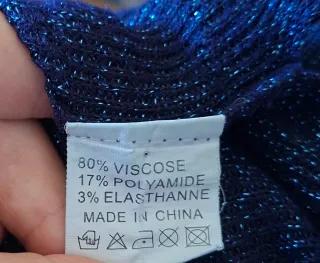 Jersey brillante azul talla única oversize