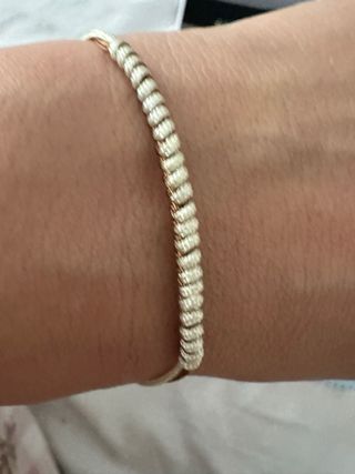 Pulsera osito color plateado y dorado