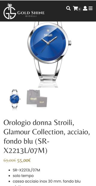 Orologio Stroili donna blu e argento come nuovo