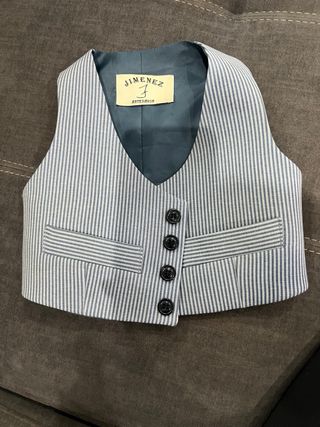 Tirantes de traje azul y marrón niño 3-4 años