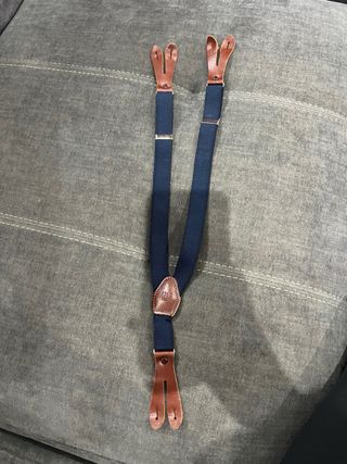 Tirantes de traje azul y marrón niño 3-4 años