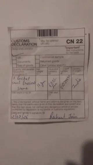 Gran Rubí de la India en Bruto