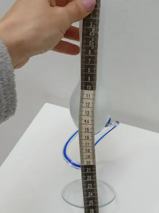 Vaso Murano Vintage Vetro Blu Trasparente