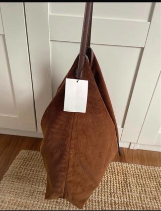 Bolso Zara Marrón Pana