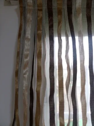Cortinas de tela con rayas