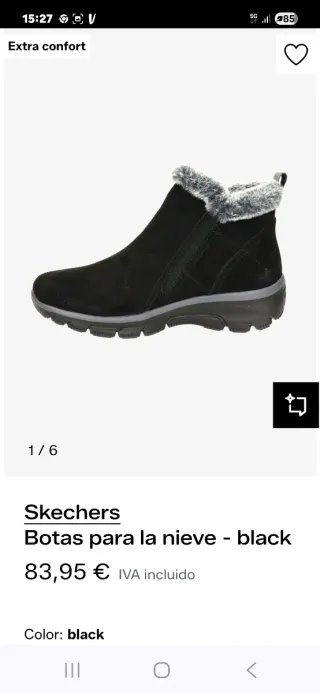 Botas Skechers Talla 37 Negras