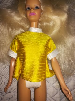 Camisola/Casaco Amarelo para Boneca