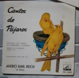 Lote 3 vinilos y 1 libro de Canarios