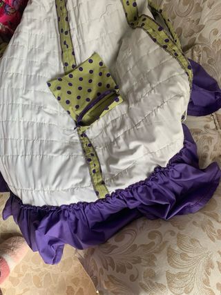 Vestido Flamenca Verde y Morado Talla Única