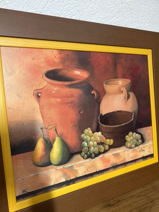 Quadro Natura Morta Terra e Legno