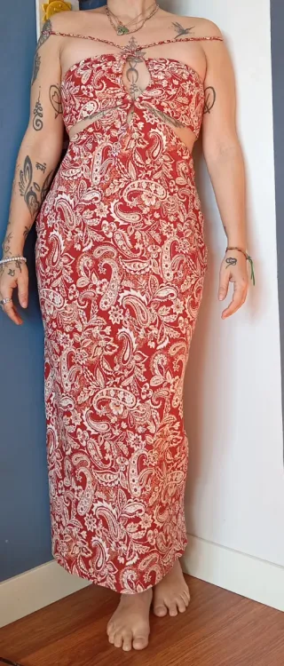 Vestido Zara Asimétrico Estampado