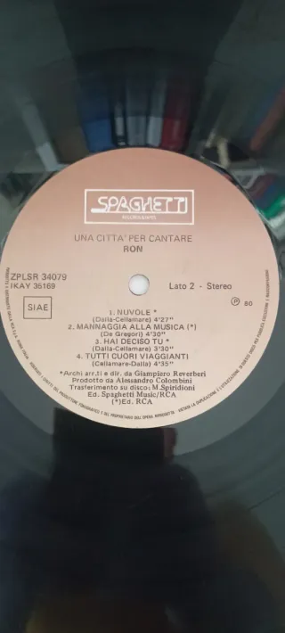 Vinile Ron - Una città per cantare