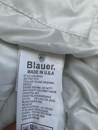 Blauer Giubbotto Bianco Cappuccio