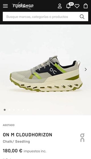 Zapatillas On Running Cloudhorizon Beige/Verde