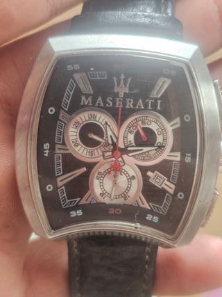Reloj Maserati Cronógrafo Negro y Plateado