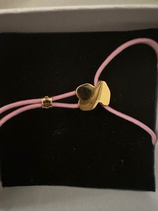 Pulsera Osito dorado rosa