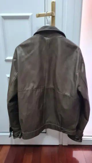 Cazadora Cuero Vintage Thomas Burberry Marrón