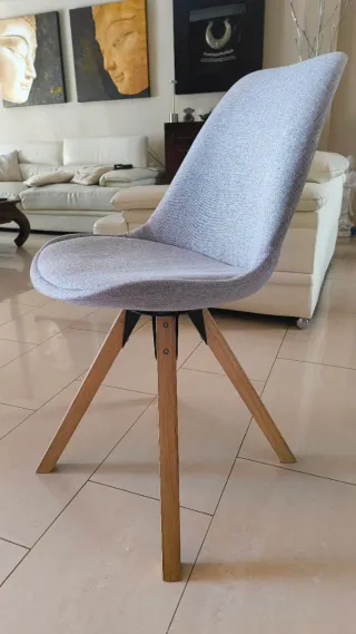 Silla giratoria nórdica Jysk gris