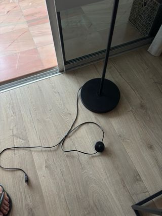 Lámpara de pie negra 185cm