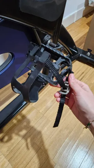 Bicicleta de Spinning Negra y Azul