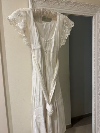Vestido de Comunión Blanco Encaje de Mango