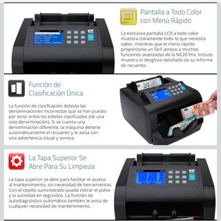 Contadora de billetes Zzap detector falsificacione
