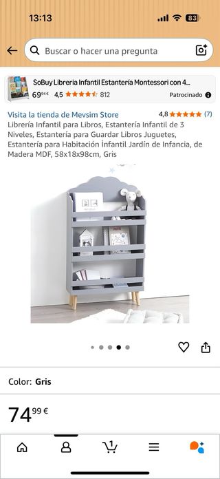 Scaffale Montessori per racconti infantili