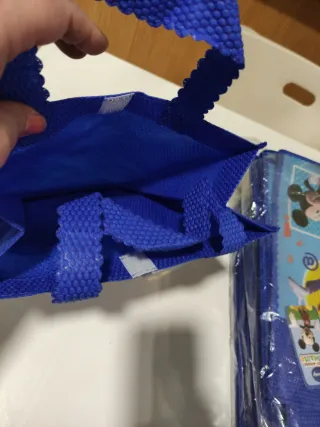 Bolsa de tela infantil Mickey y Pluto