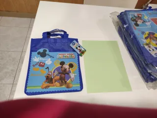 Bolsa de tela infantil Mickey y Pluto